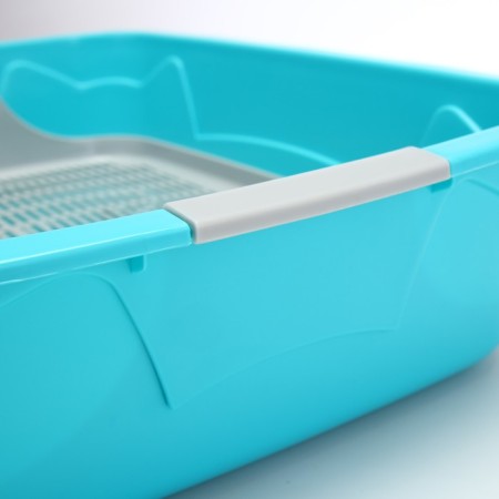 Toilet with a grid, 45x34x15 cm, gray/turquoise-8