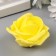Foamiran rose, yellow d-4 cm