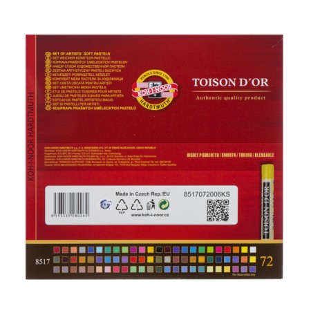 Pastel dry art 72 colors, Koh-I-Noor Toison D`or 8517/72-4