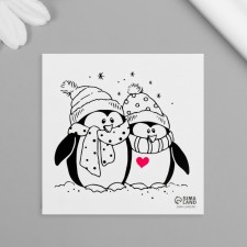 Black Penguins Black Tattoo 6x6 cm