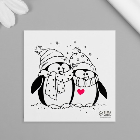 Black Penguins Black Tattoo 6x6 cm