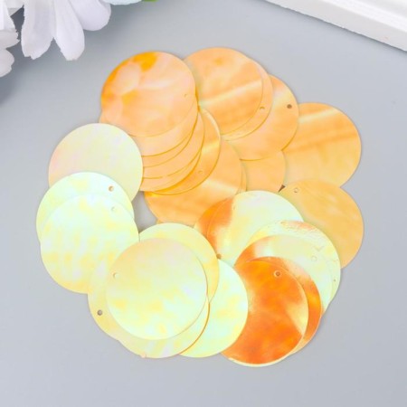 Sequins "circle" orange set 30 g d = 3 cm-1
