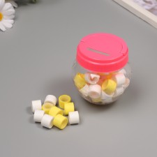 Glue tape plastic in the jar 