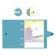 A notebook on the rings A5, 80 sheets in the Erichkrause "Glance Vivid", a plastic cover on a button, an offset unit, a whiteness is 100%, mix