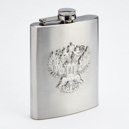 Flaw "Two -headed eagle", 240 ml, chrome
