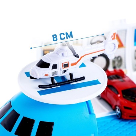 Airplane - Parking "Air Base", with 4 cars and helicopter-10