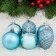 A set of jewelry plastic 8 pcs "Heavenly" (4 balls d-5 cm, 4 cones) blue