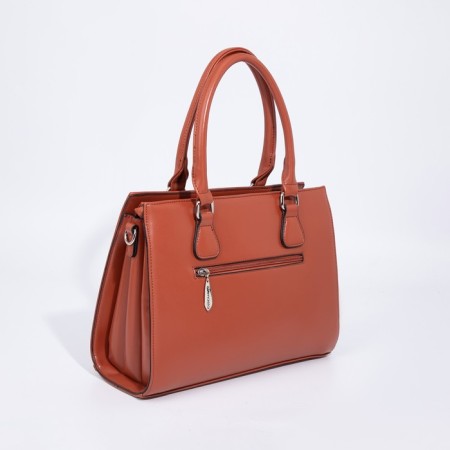 Women's bag El Masta with a zipper, external pocket, long belt, redhead color-1
