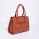 Women's bag El Masta with a zipper, external pocket, long belt, redhead color