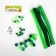 Set for creativity from wire with pile, pompons, eyes No. 7, green color