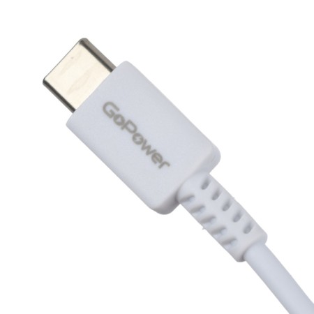 Gopower GP20TT, Type-C-Type-C, 100W, 1 m, data transfer, nylon, white-2