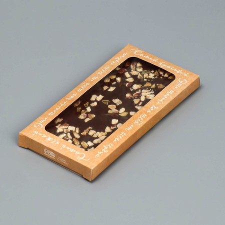 Chocolate box, confectionery packaging, “March 8”, with a window, 17.3 x 8.8 x 1.5 cm-1