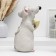 Piggy bank "Rat with cheese" gray, 24x16x14cm