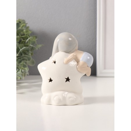 Souvenir Ceramics Light "Baby in a blue cap on the asterisk" 6x10.5x12.5 cm-3