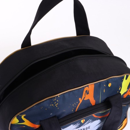 Small Small suitcase 20 "with a bag, a lightning department, with an extension, the color is black-11