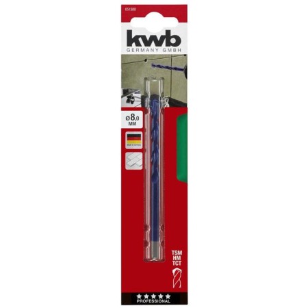 KWB ceramic drill, 8x120 mm, spiral, carbide tips HM TCT-1