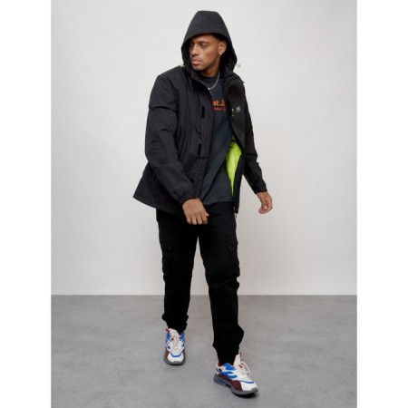Sports male jacket, size 52, black color-6