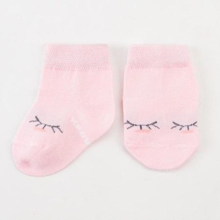 Socks children's baby I am “eyes”, pink color, 8-10 cm