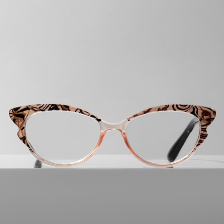 Ready glasses GA0047 (color: C2 brown print; diopter: +2; tint: no)-2