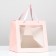 Crafts with a square bottom and window 30 x 30 x 30 cm pink, 1pc