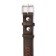 Leather collar with oblique "Zononic", Osh 52-66 x 3.5 cm, mix of flowers
