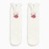 Women's terry terry minku with ears, white color, size 36-39 (23-25 ​​cm)