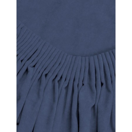 Set of curtains "Canvas", size 200x270 cm, 2 pcs, blue color-5