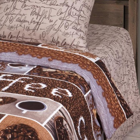 Bed Lucky Euro Artpostel Premium "Coffemania" size 200x215cm, 220x240cm, 70x70cm - 2 pcs-1