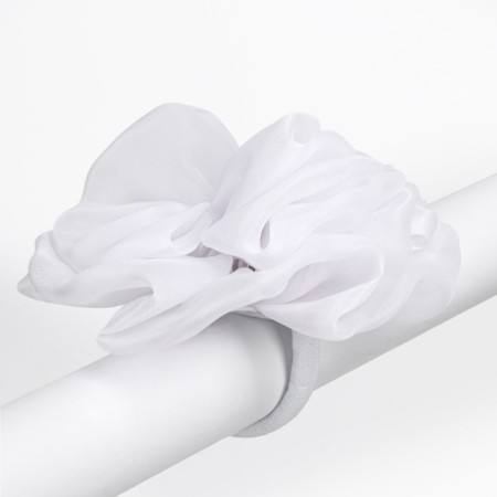 Outlet. Bant for hair on elastic band, 13 cm, white, kitty Marie-1