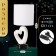 Traffic lamp with lampshade Risalux "Heart", E14, 40 W, White/Black, Figure base, 13 × 13 × 29 cm