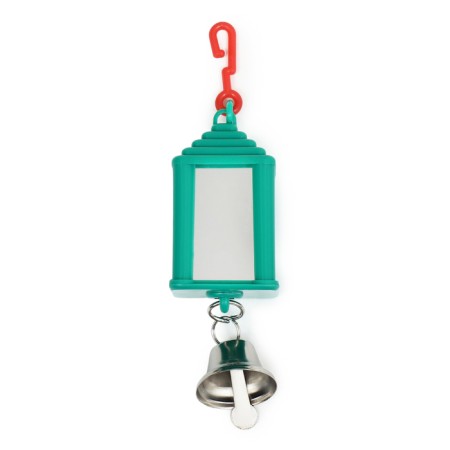 Toy for birds "Four -sided mirror", 3.5 x 3 x 14 cm, green-3