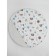 Glass sheet round, size 75x75x12 cm, Indians print
