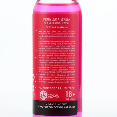 New Year's shower gel “The one who behaved badly”, 100 ml, raspberry aroma, 18+, New Year-7