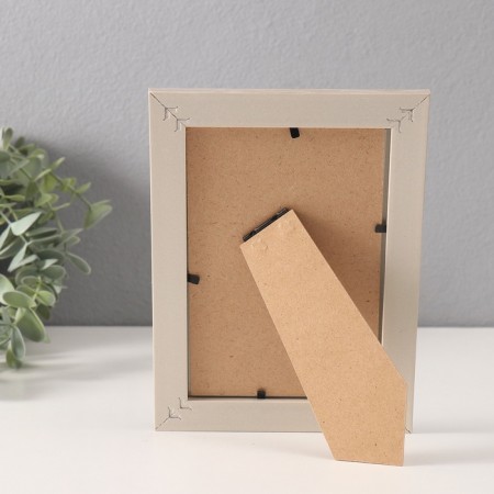 Photo frame plastic 10x15 cm "Basket weaving" white 14x19 cm-3