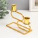 Summary Metal for 2 candles "ovals" d = 2.3 cm gold 6x15x11 cm