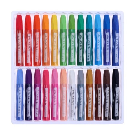 Oil pastel 24 colors, in a paper holder, in a cardboard box-4