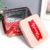 Rectangular metal box with handles "Red basket" 10.6x12.7x15.3 cm