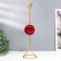 Summary Metal for 1 candle "Marble circle. Pink sunset" Gold 35x9.5x9.5 cm