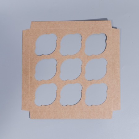 Capcake box, confectionery packaging with a nameplate, 6 cells, Hand Made, 23.5 x 23.5 x 10 cm-5