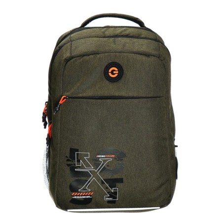 School backpack, 39 x 26 x 19 cm, Grizzly, ergonomic back, laptop department, khaki-2