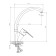 Decoroom DR70021 kitchen mixer, single -leaf, spout length 203 mm, chrome