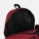 A backpack with a zipper, "saxi", an outer pocket, burgundy color