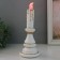 Souvenir Polystone Light "Candle" 2xlr44 white with gold 10x10x24.5 cm