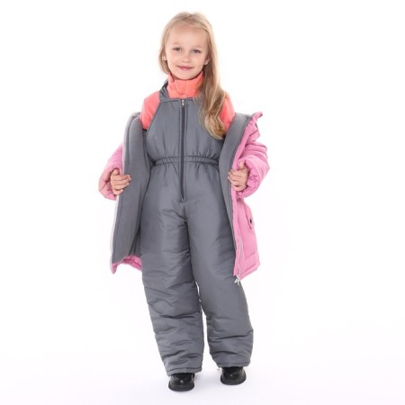 Winter set for girls, pink color, height 122-128 cm-5