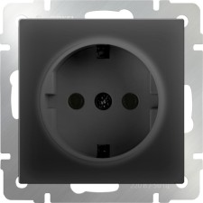Розетка с заземлением  WL08-SKG-01-IP20, цвет черный