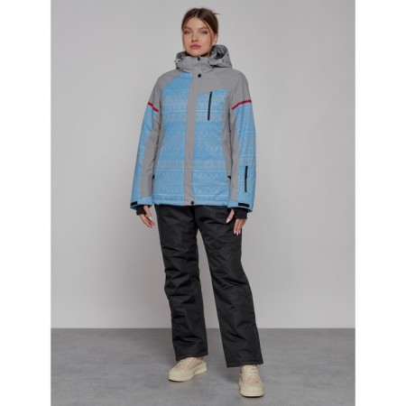 Ski jacket female winter, size 46, blue color-11