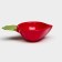 Ceramic “radish” plate, deep, red, 16 cm, 1 variety, Iran