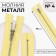 Metal zipper, No. 4, non -proceeding, automatic lock, 15 cm, lemon/silver color