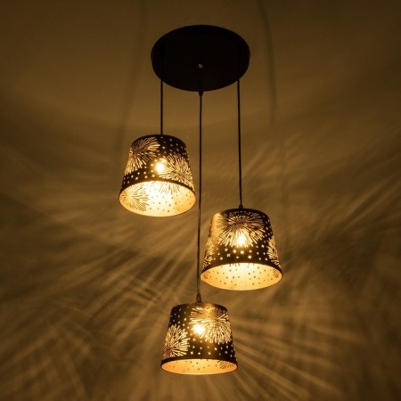 Bayerlux lamp "Eide dayshail" 3he27 40W Black 40x40x20-90cm-2