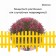 Decorative fence, 35 × 210 cm, 5 sections, plastic, yellow, ressans, Greengo